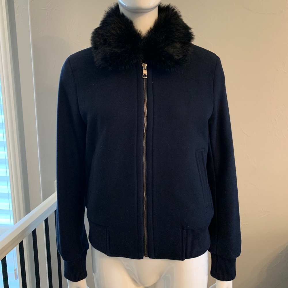 Wool bomber jacket